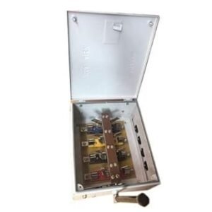 Dehmy Knife-Type 4-Pole Change Over Switch, 100A, 415V – Heavy Duty Metal Box for Home, Schools & Factories, Reliable Circuit Breaker Protection, Easy Installation