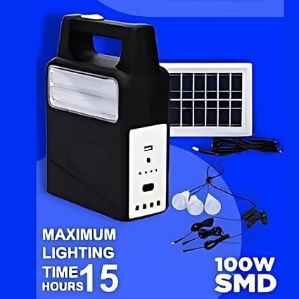 DRUMSTONE (ππ΄ π¬πππ₯ πͺππ₯π₯ππ‘π§π¬) Mini Inverter with Tube Light, LED, 3 Bulbs, Solar Plate & Portable Solar Power Backup for Home & Outdoor Use - Image 2
