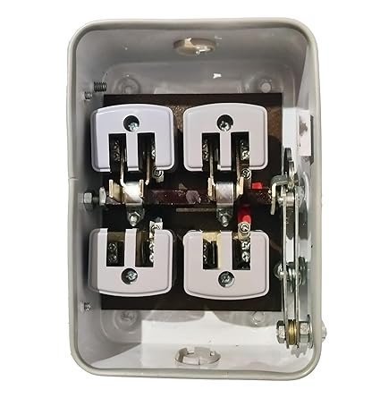 DeHMY Electric 2-Pole Change Over Switch, 32A, 240V – Heavy Duty Single-Phase Metal Box for Home & Office, Reliable Circuit Breaker Protection, Easy Installation - Image 5