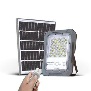 ROVOLT 60W LED Solar Flood Light with Remote Control & Motion Sensor | Aluminium Water Proof Body | 6000 mAh LiFePO4 Battery Solar Security Flood Light | 1 Year Warranty