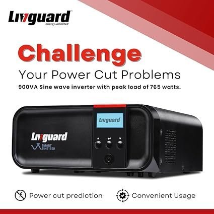 Livguard Smart SINE 1100i Inverter for Home, Office & Shops | 900VA/12V Pure Sinewave | Supports 1 Inverter Battery | Multi Function LCD Display with WiFi connectivity and Mob App Control - Image 3