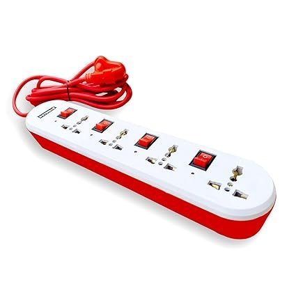 m eSYSTEMS 240 volts Extension Board, 4+4 Multi Plug Point Strip with LED Indicator, Individual Switches & Universal Sockets Extension Cord (2.8 Meter, White) - Image 5