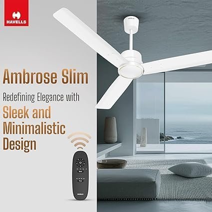 Havells 1200Mm Ambrose Es Ceiling Fan|Premium Matt Finish, Decorative Fan, Elegant Looks, High Air Delivery, Energy Saving, 100% Pure Copper Motor|2 Year Warranty - Image 4