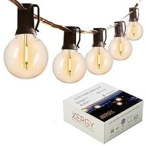 XERGY Outdoor String Lights 25 Feet G40 Globe Lights with 26 Edison Break Proof Bulbs (1 Spare), Light for Backyard Terrace Garden Balcony Party Decor Diwali Lights for Home Decoration |