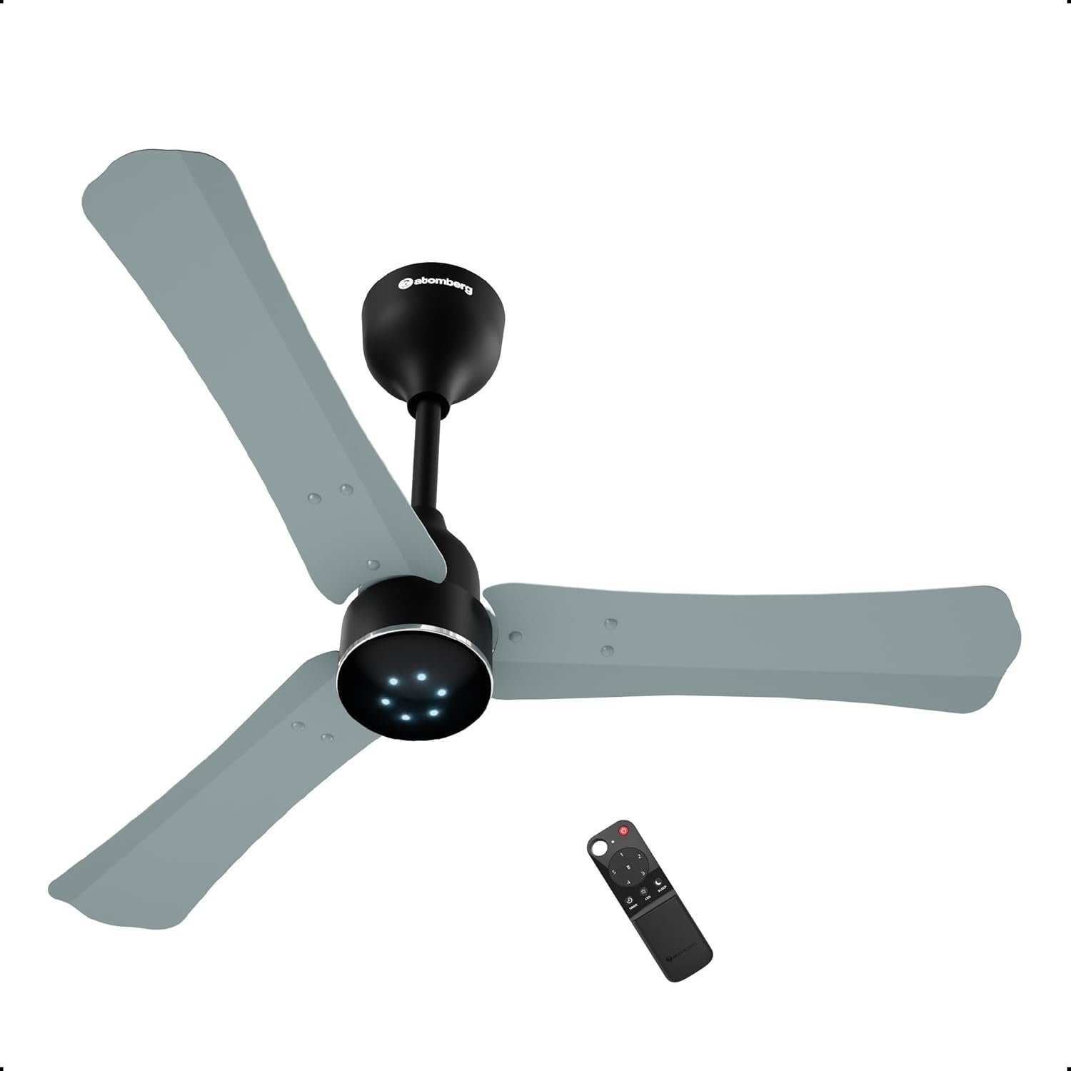 atomberg Renesa Halo Smart 900mm BLDC Ceiling Fan with IoT & Remote | BEE 5 star | High Air Delivery | Low noise operation | LED Speed Indicator | Sleek Design | 3 Year...