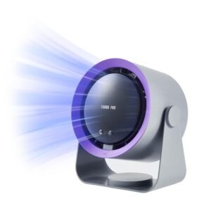 CATY&KITTEN Portable Turbo Air Fan, wall mount fan, 4000mAh Rechargeable, Suitable for Bedroom, Living Room, Kitchen, Dining Room, Bathroom