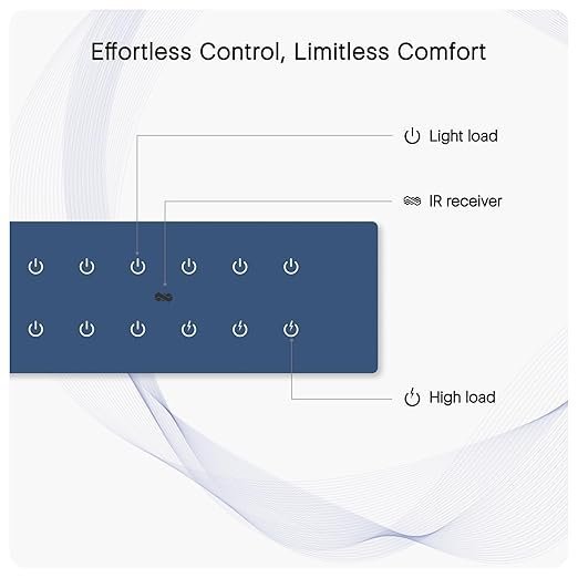 IOTICS Smart Wifi Switch Board: 12 x Switch Module. Touch Control, Remote, App Control. Voice Compatible with Alexa & Assistant. Smart Touch Switch Board For Home Automation (Blue) - Image 3