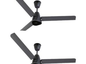 Ecolink AiroGeometry 1200mm BLDC Ceiling Fan with Remote Control|BEE 5 star Rated Energy Efficient Ceiling Fan|High Air Delivery with LED Indicators (Titanium Grey)