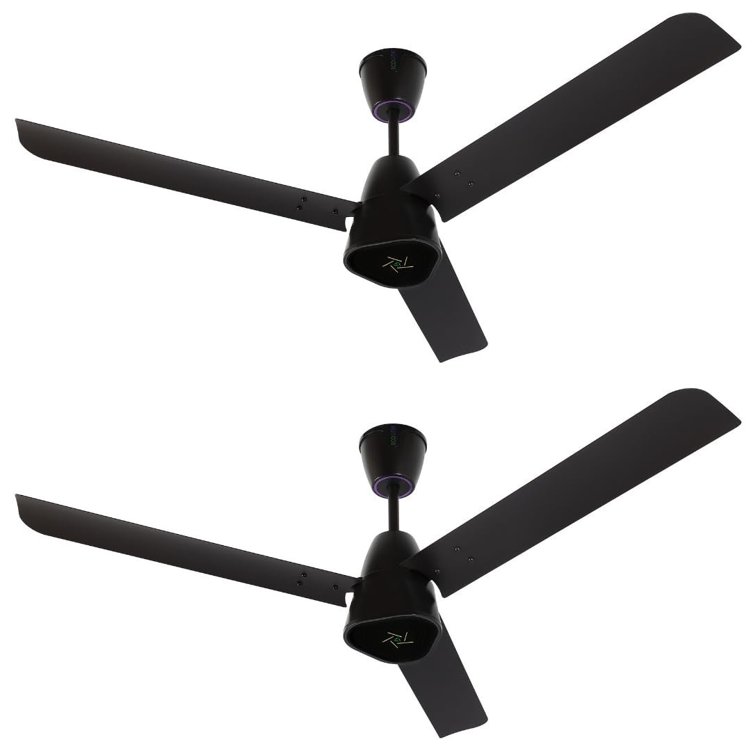 Ecolink AiroGeometry 1200mm BLDC Ceiling Fan with Remote Control|BEE 5 star Rated Energy Efficient Ceiling Fan|High Air Delivery with LED Indicators (Coffee Brown)