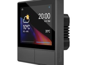 Ledgebit Nspanel EU Smart Scene 2 WayWall Switch Intelligent Color LCD Touch Smart, 230 Volts, Black