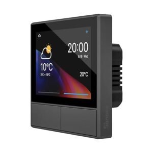 Ledgebit Nspanel EU Smart Scene 2 WayWall Switch Intelligent Color LCD Touch Smart, 230 Volts, Black