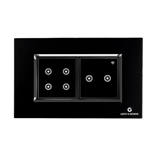 L&G 4 Modular Smart Switch Board | 6 SL&G 4 Modular Smart Switch Board | 6 Smart Switch Control | WiFi Smart Switch, Smart Switch Panel (Size: 4M - 146 x 90 x45mm)mart Switch Control | WiFi Smart Switch, Smart Switch Panel (Size: 4M - 146 x 90 x45mm)