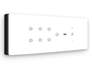 Iotics Smart Wifi Switch Board: 7 x Switch & 1 Fan Module. Touch Control, Remote, App Control. Voice Control with Alexa & Assistant. Smart Touch Switch Board For Home Automation...