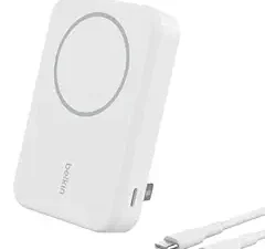 Belkin Qi2 10000 mAh Magsafe Wireless Power Bank | 15W Wireless Fast Charging, Compatible w/iPhone 17, Air, Pro, Pro Max, Google Pixel 10, etc. | 2 Years Warranty | White