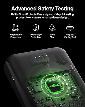 Belkin Qi2 10000 mAh Magsafe Wireless Power Bank | 15W Wireless Fast Charging, Compatible w/iPhone 17, Air, Pro, Pro Max, Google Pixel 10, etc. | 2 Years Warranty | White - Image 5