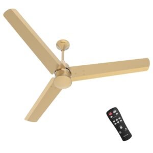 Polycab Silencio Mini 1200mm 5-Star BLDC, Remote Ceiling fan for home| 55% Energy Saving, 100% Copper, High Speed, 25 Speed Setting, Reversable & Timer | 4-yr Warranty【Birkin Gold】