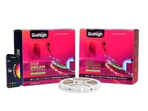 GoHigh Smart RGB LED Strip Lights 5M × 4| Group & Sync via App | WiFi & Bluetooth | Music Sync | 15M+ Colors | LED for Bedroom, Gaming & Home Decor | 1Year Warranty |